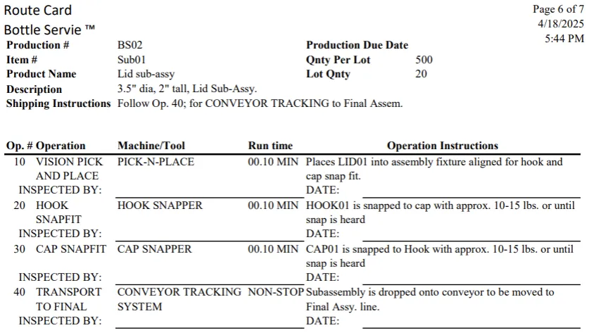 Cost Sheet/Document 42